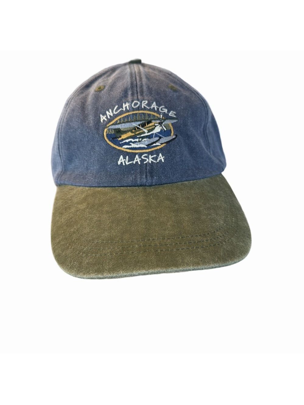 NWT Ouray Sportswear Anchorage Alaska Embroidered Blue and Green Cap